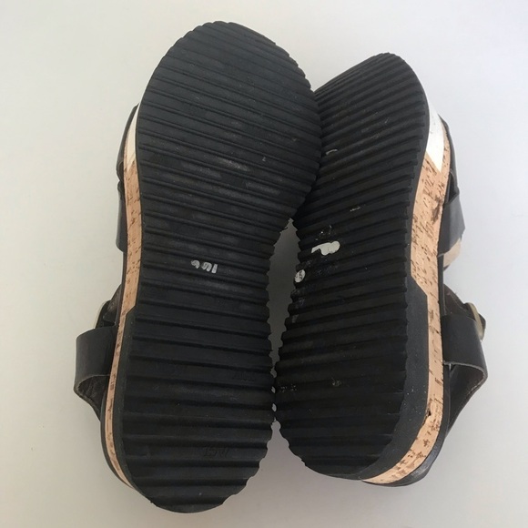 Attilio Guisti Leombruni Black 2” wedge platform strapping leather sandal Sz 39 - Picture 5 of 10